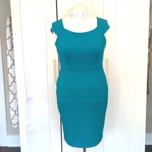 Turquoise Cap Sleeve Dress by Calvin Klein